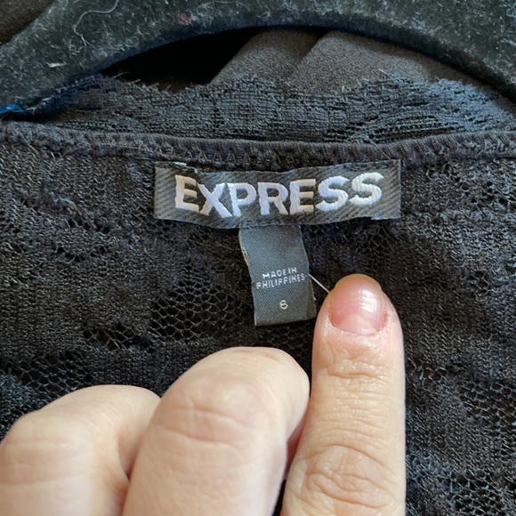 Express black lace ankle pants jumper size 6 - Picture 5 of 5